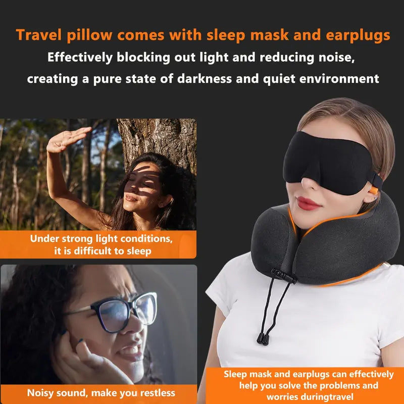 LuxoRest Memory Foam Travel Pillow Set