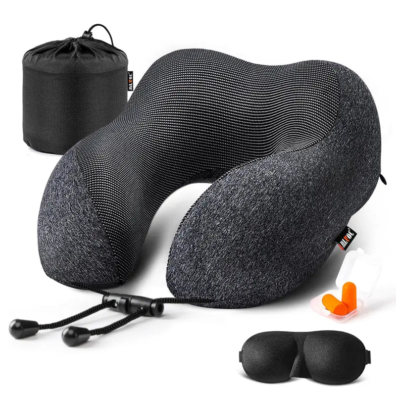 LuxoRest Memory Foam Travel Pillow Set