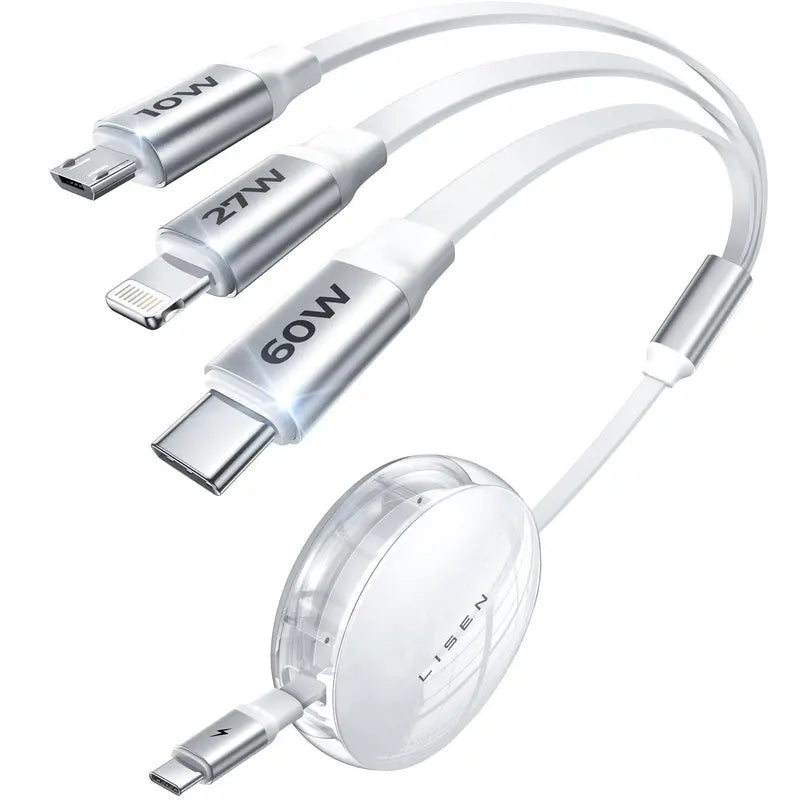 TravelFlex 3-in-1 Retractable Charging Cable